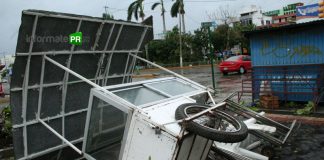 DEvastación en municipios de la zona norte por el paso del huracán Dean (Foto: Jorge Huerta Estrada)
