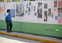 Presentan exposición "Recordar es vivir" en la pared de la cooperativa de pescadores de Tamiahua, Ver. (Foto: Jorge Huerta E.)