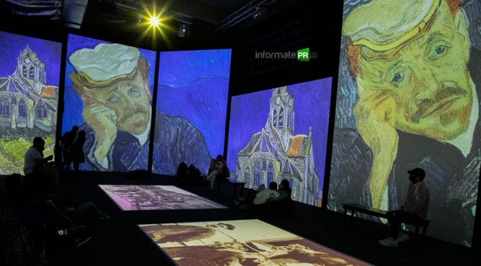 Se presenta la expo Van Gogh Alive en la plaza fundadores de Toluca (Foto: Jorge Huerta E.)