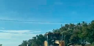 Trabajos de la ampliación de la carretera Ozuluama a Tampico
