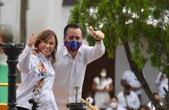 Rocío Nahle y Cuitláhuac García, secretaria de energía y gobernador de Veracruz, respectivamente