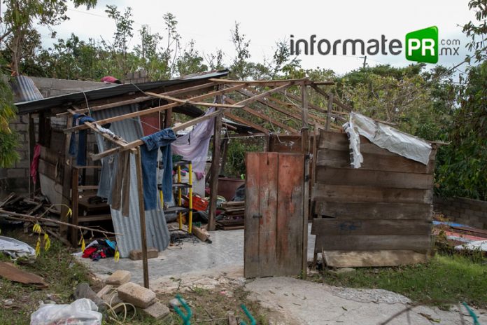 En arroyo del maíz algunas viviendas se quedaron sin techo (Foto: Jorge Huerta E.)