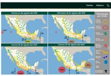Alertan por nueva probabilidad de desarrollo ciclónico en el sur de Chiapas Alertan por tormenta tropical 23
