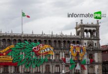 De gala en el zócalo Quetzalcoatl en la capital mexicana (Foto: Jorge Huerta E.)