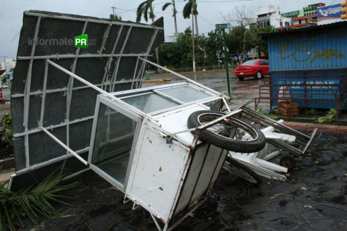DEvastación en municipios de la zona norte por el paso del huracán Dean (Foto: Jorge Huerta Estrada)