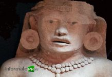 Diosa de la fertilidad de la cultura huasteca dentro de la colección de piezas arqueológicas de Tuxpam