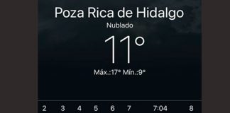 Bajas temperaturas por varios días en la zona norte de Veracruz