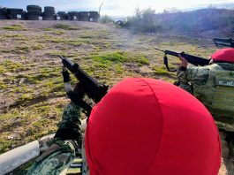 Adiestramiento del 74 batallón en Tlaxcala