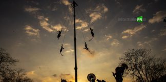 Danza de los Guaguas y Voladores, patrimonio de la humanidad por la UNESCO en la apertura de Cumbre Tajín 2023 (Foto: Jorge Huerta E.)