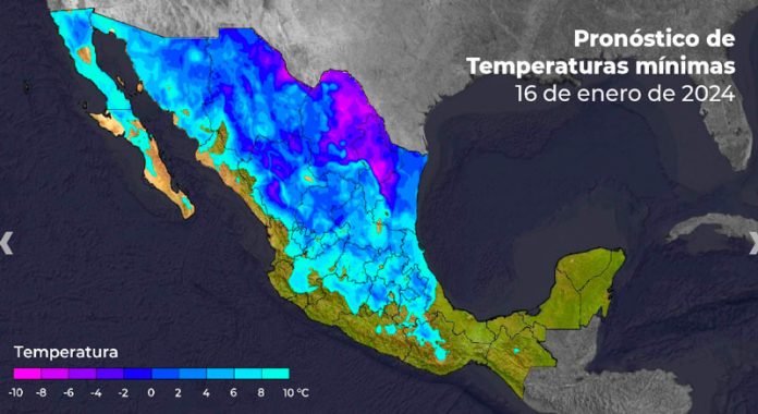 Frío en la mayor parte del pais