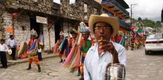 En el totonacapan existe una diversidad de danzas. sus ejecuntantes bailan por fe (Foto: Jorge Huerta E.)