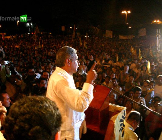 AMLO en Poza Rica hace 19 años (Foto: Jorge Huerta E.)