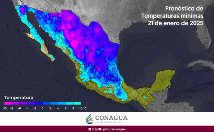 Afecta frente frío a gran parte del territorio nacional