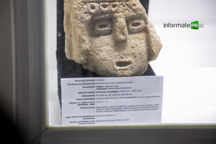 Piezas prehispánicas en la sala de exhibición arqueológica, como parte de las civilizaciones totonaca y huaxteca (Foto: Jorge Huerta E.)