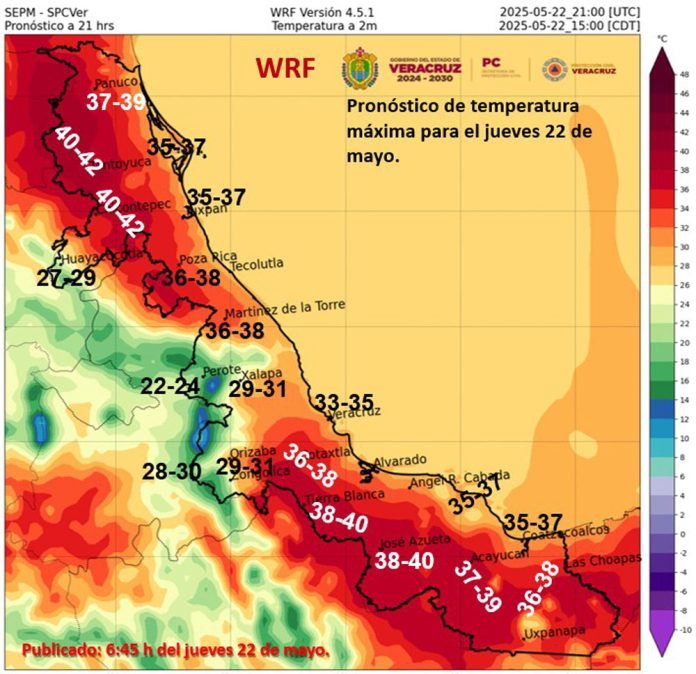 Se presenta nubosidad en Poza Rica, reportan lluvias fuertes en Chicontepec, en la huasteca veracruzana