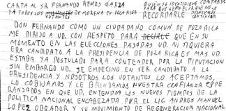 Carta de un ciudadano al alcalde Fernando Remes Garza