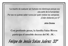 Felipe de Jesús Salas Juárez, DEP