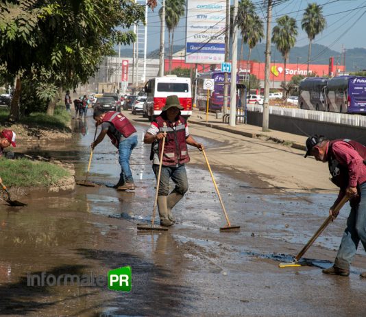 CAEV limpia la avenida Puebla (Foto: Jorge Huerta E.)