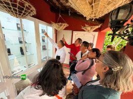 Casa de Teja, punto de referencia del turismo en el totonacapan y la huaxteca baja Integrantes del diplomado de guías de turistas visitaron la Casa de teja, encuentro de dos culturas (Foto: Jorge Huerta E.)