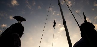 Danzantes en Cumbre Tajín 2026 (Foto: Jorge Huerta e.)