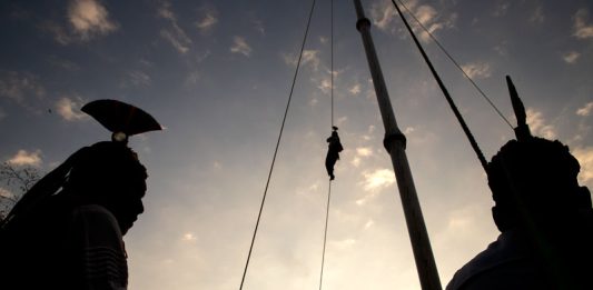 Danzantes en Cumbre Tajín 2026 (Foto: Jorge Huerta e.)