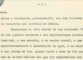 Documento del discurso de Expropiación Petrolera emitido por el presidente Lázaro Cárdenas el 18 de marzo de 1938. INAH