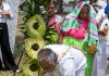 Nos enterraron entre el lodo y chapopote: totonacos de Poza Rica; piden perdón un siglo después en pozo petrolero Totonacos del Kantiyán, en Papantla y Poza Rica celebraron una ceremonia de permiso, perdón y agradecimiento (Fotos: Jorge Huerta E.)
