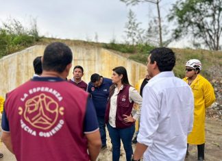 La alcaldesa Adanely Rodríguez supervizó calles suceptibles de inundación (Foto: Com. social)